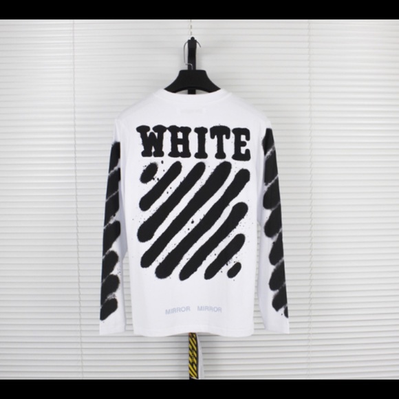 Off White Sweaters Off White Mirror Mirror Spray Paint Sweater Poshmark